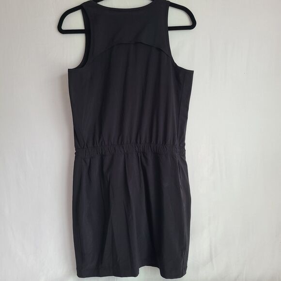 Athleta Expedition Skort Dress Black Sleeveless Zip Front Drawstring Size 4 - Picture 2 of 12